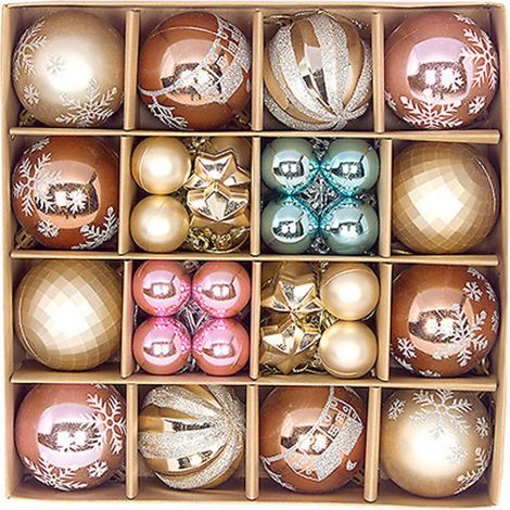 Ensemble de décorations de sapin de Noël, boules décoratives incassables à suspendre pour sapin de Noël (1/5)