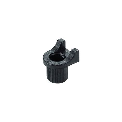 Butée plastique pour serrure pour portes battantes en verre - Décor : Noir - OJMAR (1/2)