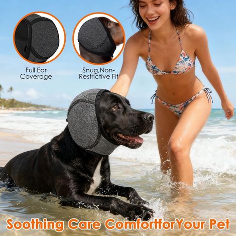 Paraorecchie antirumore per cani - Tappi auricolari impermeabili - Protezione acustica elastica e impermeabile per cani e gatti di piccola, media e grande taglia (1/5)