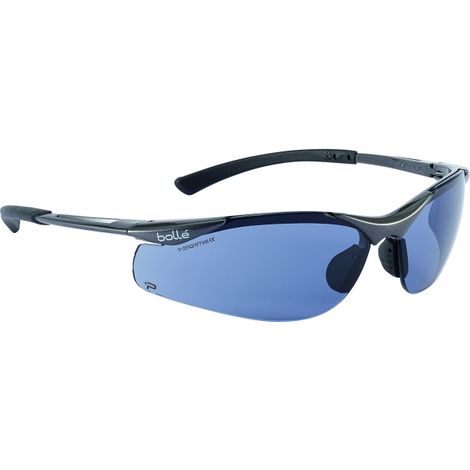 Bollé Safety – Lunettes de protection fumée CONTOUR II – Norme EPI – Traitement anti-buée et anti-rayures – Monture demi-cadre légère