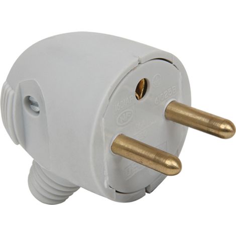 DEBFLEX - FICHE MALE 2P+T 16A LATERAL PORTEFEUILLE GRIS - 713360