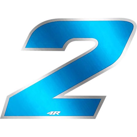 Numeri Gara Anodizzati 65 x 85 mm - Numeri: 2 - Colore: BLU