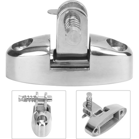 Charnière pivotante de pont pour bimini de bateau de 70 mm/2,8 pouces avec axe amovible, charnières en acier inoxydable pour bateau (1/5)