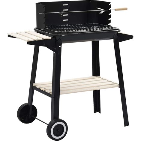 Barbecue au charbon de bois avec roulettes-Grill au charbon de bois (1/5)