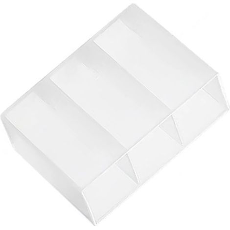 Boîte de Stockage Murale Mini Multifonction 3 compartiments Transparente Organisateur Compact Autocollante Installation sans trous - 8x3x5.5cm incl. sticker (1/5)