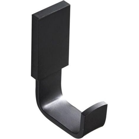 Mattschwarz – 1er-Pack, Handtuch- und Kleiderhaken von Flybath, Mantel- und Huthaken für Bademäntel, Küche und Schlafzimmer, Badezimmerhaken aus Messing (1/4)