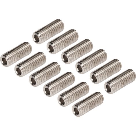 12 Vis de Réglage de Hauteur de Selle en Métal pour Guitare Électrique, Kit de Pièces de Pont Argenté, Accessoires de Remplacement (1/5)