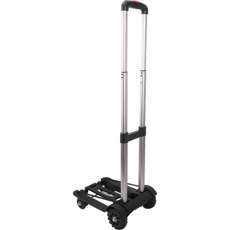 Chariot de manutention pliable 50 kg en alliage d'aluminium avec roues et cordes élastiques pour les voyages, les déménagements, les courses et le bureau. (1/5)