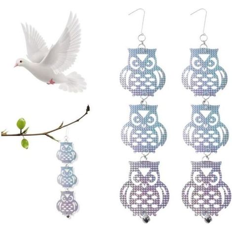Reflective Owl, Bird Deterrent in Owl Shape, 2 Pcs Anti-Pigeon, Repels Garden Pests.