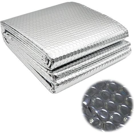 150 cm x 2.5 m Isolant Thermique en Aluminisé Autocollant, Film Réfléchissant Fenêtre Taillable Multifonctionnel pour Murale, Sols, Greniers, Garage, Fenêtre, Protection Contre le Froid (1/5)