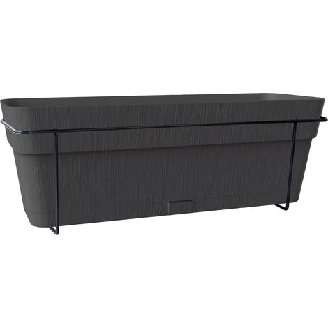 Bac pour balcon STEFANPLAST Ethica 50 cm 9 L Gris graphite (1/4)
