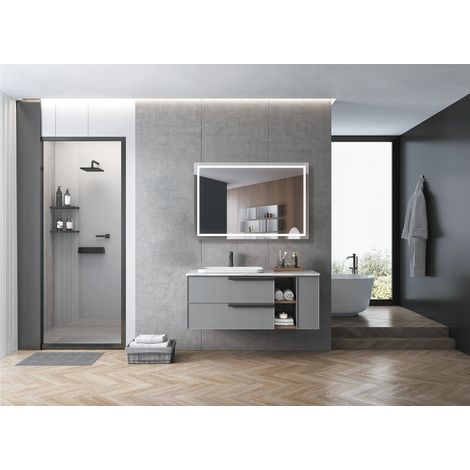 Specchi retroilluminati con illuminazione frontale a luce fredda - Specchio con luce LED per Trucco Bagno Camera da Letto - 80x80CM (1/5)