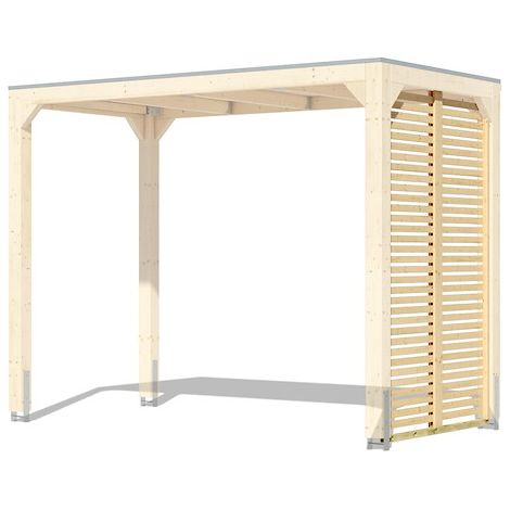 Pavillon Premium Cubus Lamellenwand halbe Breite