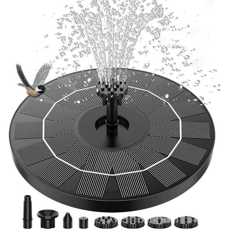 Pompe solaire pour fontaine – Flottante ronde 16 cm – Bassin, piscine, terrasse – Énergie solaire (1/5)