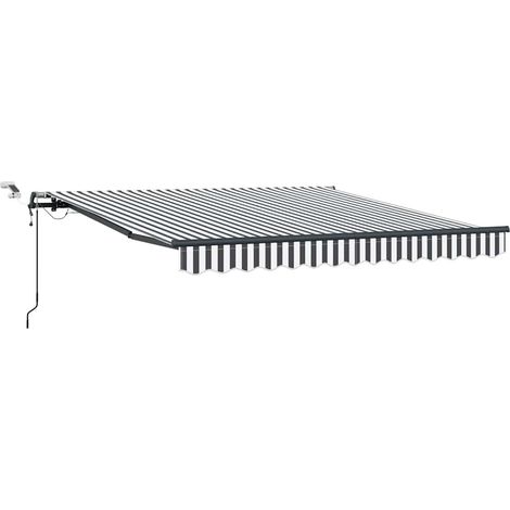Maison Exclusive - Tenda Retrattile Automatica LED Antracite e Bianco 300x250 cm