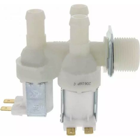 Electroválvula 3 Vías Universal Lavavajillas y Lavadora  Salida 90º  Diámetro 14mm
