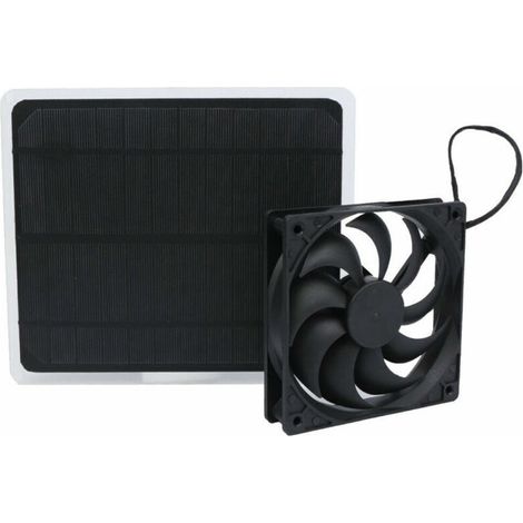 10W Solar Panel with USB Port, Monocrystalline Silicon Fan (1/4)