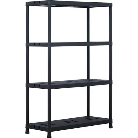 vidaXL Estantería de plástico 220 kg 90x40x138 cm negro (1/5)