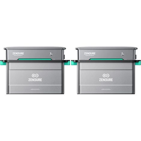 Zendure SolarFlow Hyper 2000 – Balkonkraftwerk mit Speicher, 1800W Solar, 1200W bidirektionales AC, integrierter Mikrowechselrichter, 1200W Ausgang, TOU, mit 2 x SolarFlow Hyper 2000, 2xAB2000X