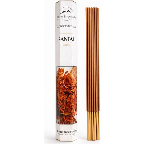 Boîte de 20 bâtonnets dencens parfum Santal