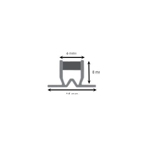 Giunto di dilatazione in plastica 2 metri : Modello - 8X8MM TRASPARENTE (1/2)