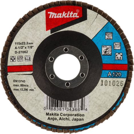 MAKITA D-27062 Flap disc A120 115mm x 22.23mm x 120g