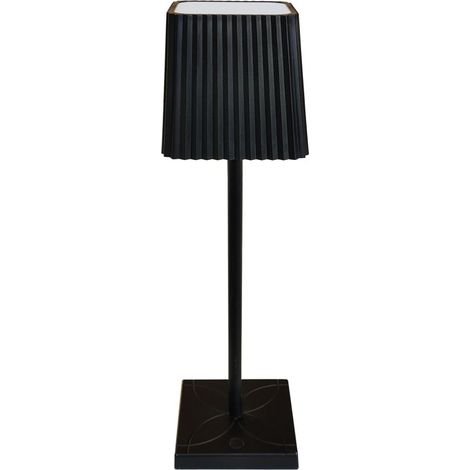 LAMPADA DA TAVOLO A LED NERO SENZA FILO DIMMER LUCE CALDA TOUCH RICARICA USB (1/3)