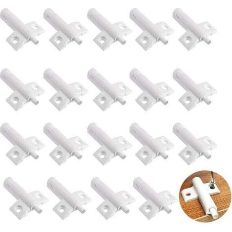 Lot de 20 Amortisseurs de Porte Amortisseur Porte Placard Armoire Tiroir Pare-Chocs Tampons Souple Coussin Quiet (Blanc) (1/5)