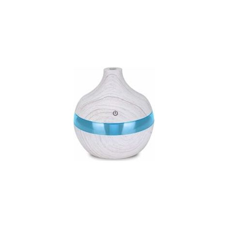 Humidificateur USB 300 ml, diffuseur d'arômes électrique, humidificateur en bois, brumisateur d'huiles essentielles pour la maison et la voiture, mini humidificateur rafraîchissant (Couleur : Jaune) B (1/5)