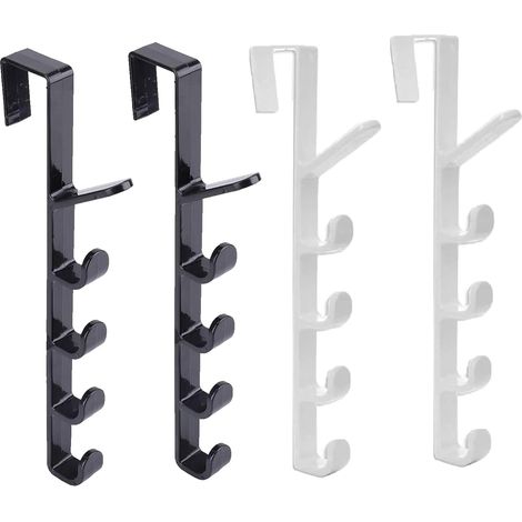 EASYCOMFORT 4 pièces porte réversible étagère murale crochet sur porte cintre pour maison cuisine salle de bain (1/5)