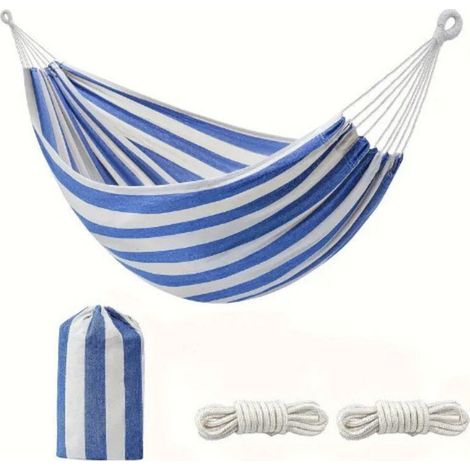 Hamac Toile - Épaisse - Lavable - Avec Panier De Suspension Amovible - Pour Camping Et Extérieur - 260 X 150 Cm (1/5)