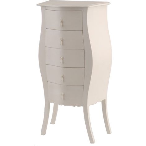 Amadeus - Chiffonnier en bois blanc cassé H110 cm Murano (1/4)