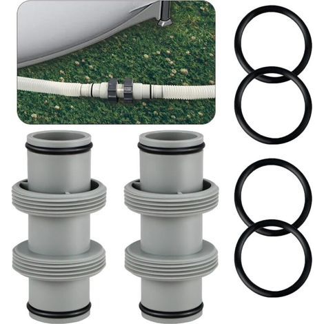 38-mm-Poolschlauchverbinder, Poolpumpenverbinder, Poolschlauchverbinder für Schläuche mit 38 mm Durchmesser, Poolschlauchadapter für Intex Coleman (2 Stück) (1/5)