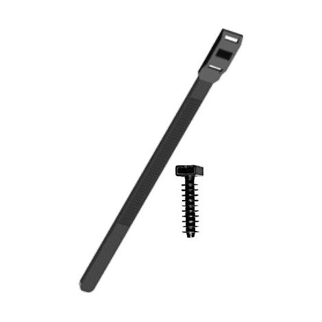 Colliers de serrage Rilsan Noir 360 mm x 9 mm + Embase cheville  lot 100 pièces