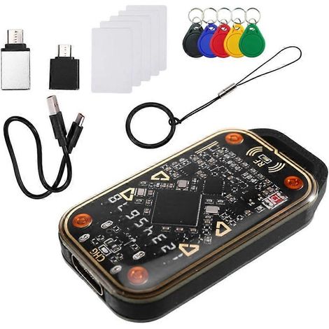 Le simulateur de carte à puce RFID Chameleon Ultra V3.0 prend en charge la copie d'étiquettes IC ID 125K/13,56M et la lecture et l'écriture NFC, et est livré avec 10 cartes porte-clés UID/CUID. (1/5)