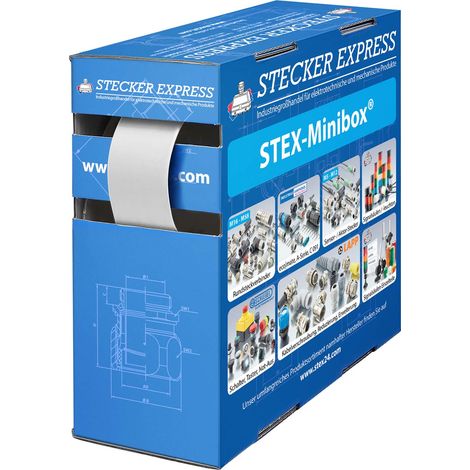 STEX24 Schrumpfschlauch 2:1, Minibox mit 4,8m, weiß 16,0/8,0mm, 5/8 Zoll, WSB2 Schrumpftemperatur mind. 110°C, vollständig bei mind. 120°C - 1 Stück (1/2)