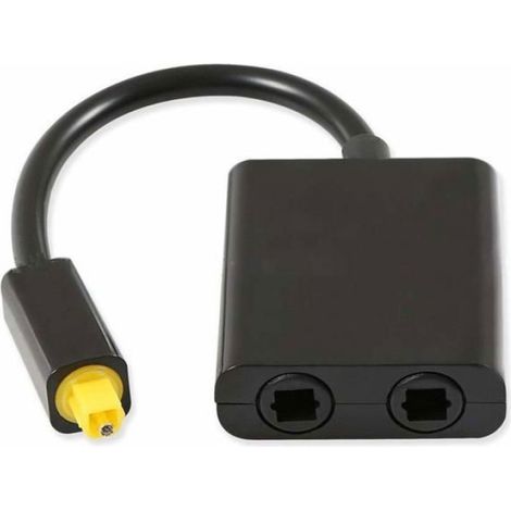 Répartiteur Fibre Optique Répartiteur Câble Optique Audio 1 Entre 2 Sorti Adaptateur Audio Numérique pour Barre, TV - Noir (1/5)