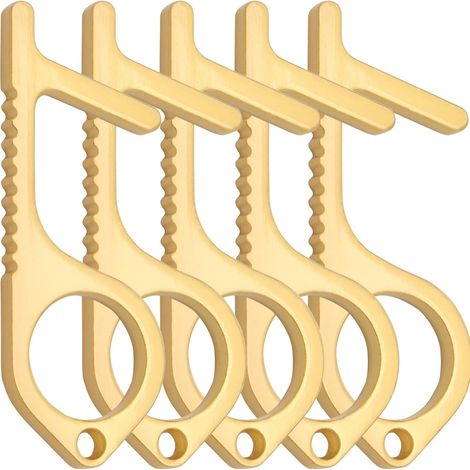 5pcs Ouvre Porte Sans Contact Livraison Vendeur Porte Crochet Porte Cle Antibacterienne Crochet Anti Virus Crochet sans contact Crochet Ouvre Porte, (1/4)