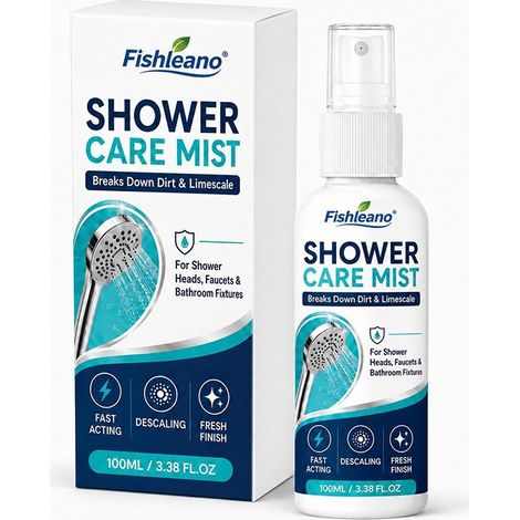 Spray détartrant pour salle de bain FISHLEANO : universel pour pommes de douche et robinets, élimine le tartre et fait briller la quincaillerie en acier inoxydable. Nettoyage (1/5)