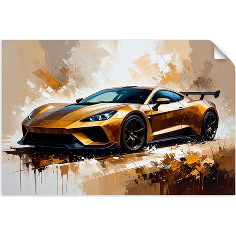 Selbstklebendes Poster – Wandsticker Sportwagen 60x40 cm