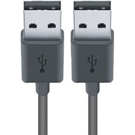TRADE SHOP - Cavo Dati Doppio Usb 2.0 Maschio - Maschio Prolunga 3 Metri 480mbps Usb2.0-m3.0m -