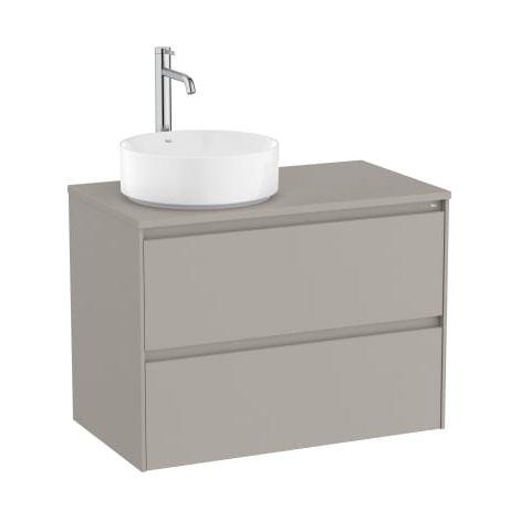 MUEBLE PARA LAVABO IZQUIERDA SOBRE ENCIMERA 800X460 ONA 2 CAJONES GRIS ARENA