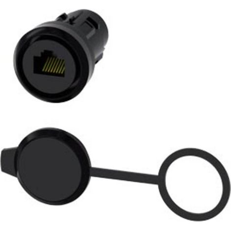 Connettore RJ45 Cat.6 per foro da 22 mm, in plastica, con spina IP65, Sirius ACT 3SU1900-0GB10-0AA0 (1/4)