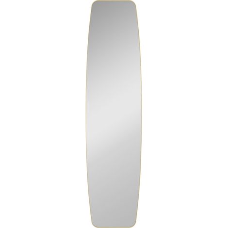 Miroir mural décoratif cadre métal 160x40 cm style fenêtre couloir salon design doré