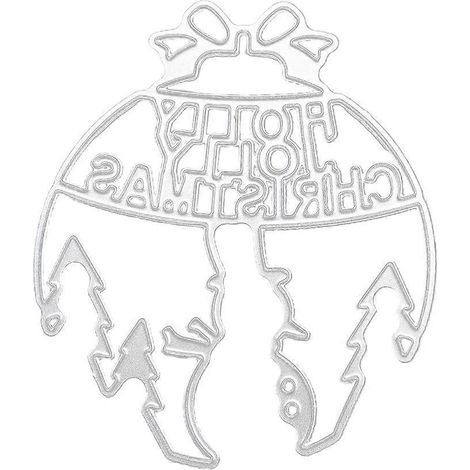 Découpe Métal "Boule de Noël" - Poinçon pour Scrapbooking, DIY Cartes et Albums - Matrice de Gaufrage Décorative (1/4)