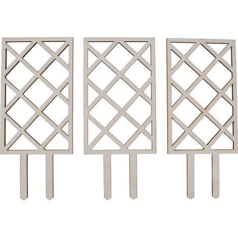 Lot de 3 supports pour plantes grimpantes, design unique, en bois composite, 30 cm, pour la culture de fleurs et le modelage de plantes. (1/5)