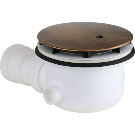 Piletta di scarico sifonata per piatti doccia foro Ø 90 mm con tappo copriforo in ABS bronzo CGS ST6590.25NS45 Bronzo (1/5)