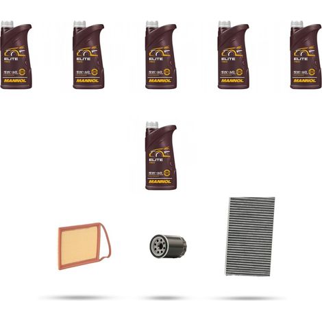 Kit tagliando 4 FILTRI e 6L OLIO compatibile con Citroen C5 3.0 v6 152kw dal 2000 (1/5)