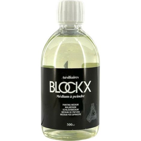 Vernis à peindre - BLOCKX - Flacon en verre - Médium brillant - Incolore - Pour adultes