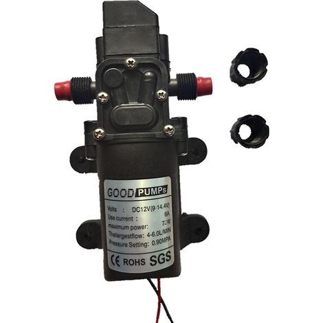 Pompe à eau auto-amorçante 12 V, pompe à membrane, adaptée aux caravanes, camping-cars et bateaux. (1/5)